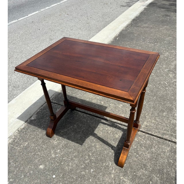 1980s Sheraton Revival Style Table For Sale - Image 4 of 5