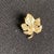 Contemporary 1990s 14k Yellow Gold Leaf Brooch With 4mm Round Cultured Pearl For Sale - Image 3 of 8