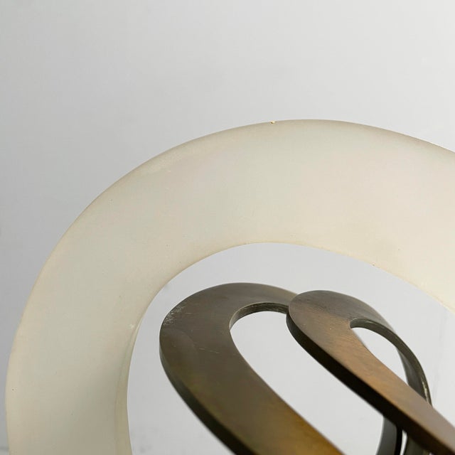 Cesar Doméla, Dutch Modern Sculpture, 1970s, Acrylic Glass and Brass For Sale - Image 9 of 18