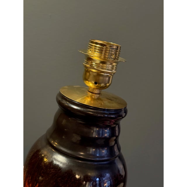 Art Deco Black and Orange Otto Table Lamp from Upsala-Ekeby, 1938 For Sale - Image 6 of 13