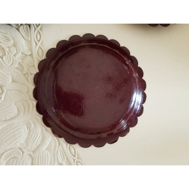 Japanese Set of Four Antique English Jappaned Papier Mache Plates For Sale - Image 3 of 9