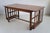 Oak plan table, Arts and Crafts 1900. Also known as an architect's table or library table, it features a large top and two...