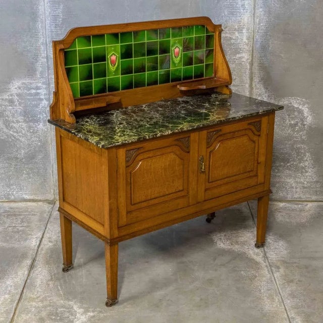 Edwardian Oak Washstand For Sale - Image 6 of 10