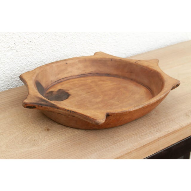 Rustic Rustic Hand-Carved Tray With Handles For Sale - Image 3 of 5