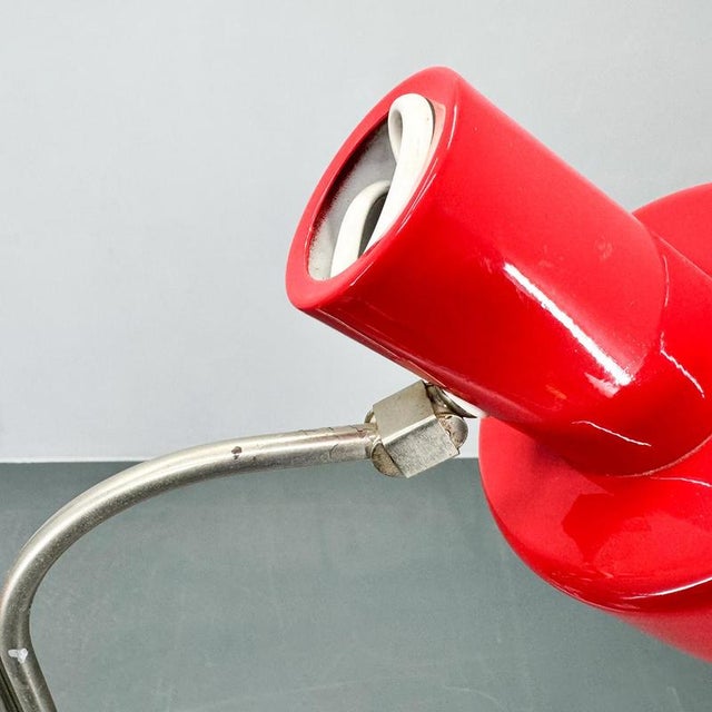 Orange Mid-Century Adjustable Floor Lamp, Germany, 1970s For Sale - Image 8 of 17