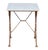 A fine French bistro table from the Belle Époque era, featuring a rectangular figured white marble top, resting upon a...
