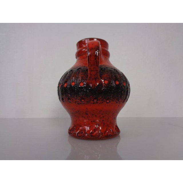 Red & Black Sawa Ceramic Vase, Germany, 1960s For Sale - Image 4 of 18