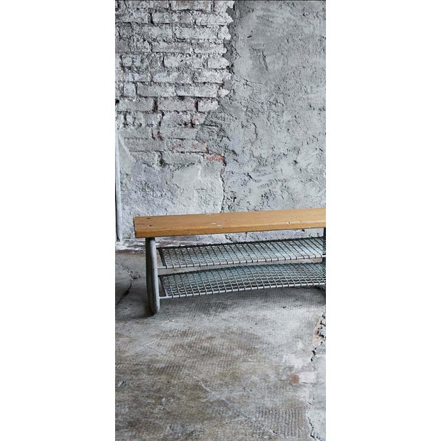 Industrial Vintage Dressing Bench For Sale - Image 3 of 3