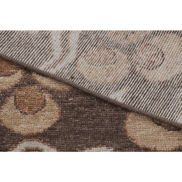 Textile Rug & Kilim's Distressed Runner Rug, Rich Brown With Chintamani Patterns For Sale - Image 7 of 7