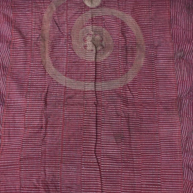 Early 20th Century Hausa Embroidered Boubou Shirt Maroon Nigeria Sidley Collection For Sale - Image 11 of 11