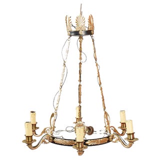 Antique Brass Chandelier For Sale