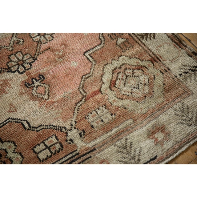 Vintage Distressed Oushak Square Rug - 3'11" x 5'2" For Sale - Image 9 of 11