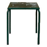 Vintage French Dark Green Outdoor Dining Table, 1950s For Sale