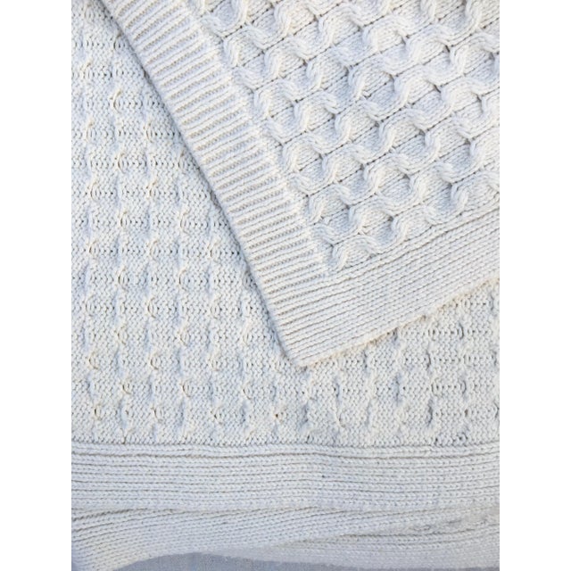 Ralph Lauren Ralph Lauren Cashmere Lattice Knit Throw Blanket - For Sale - Image 4 of 7