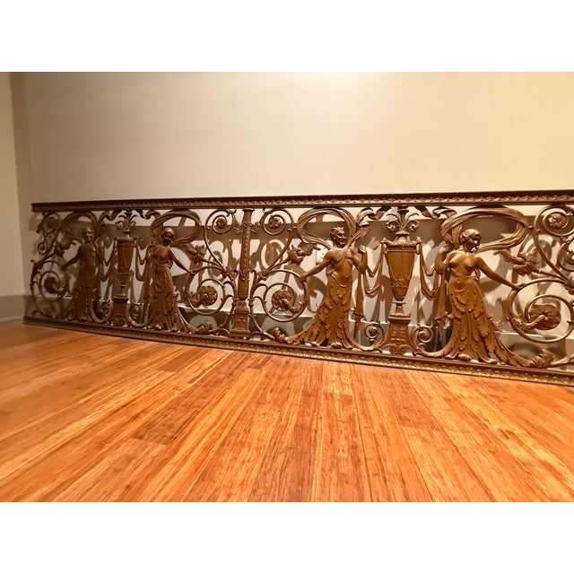Early American Bronze Screen 8.5 Feet Long For Sale - Image 4 of 11