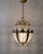 Metal 1950s Crystal Brass Basket Chandelier For Sale - Image 7 of 8