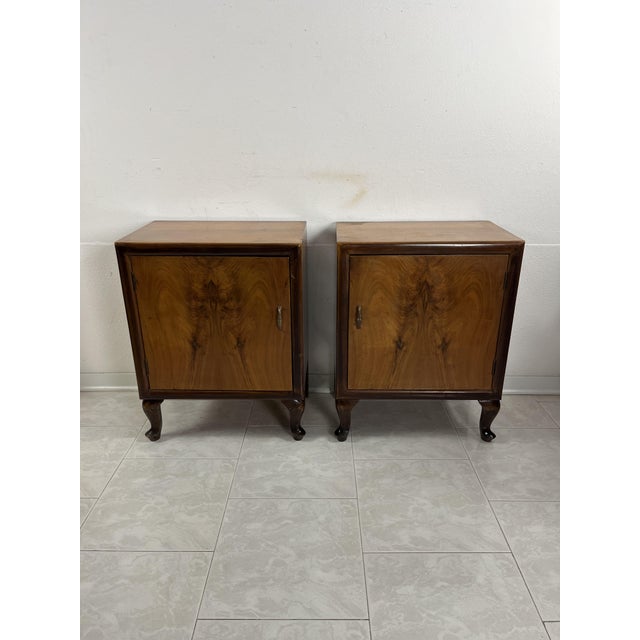 Italian Art Deco Bedside Tables, 1940s, Set of 2 For Sale - Image 6 of 11