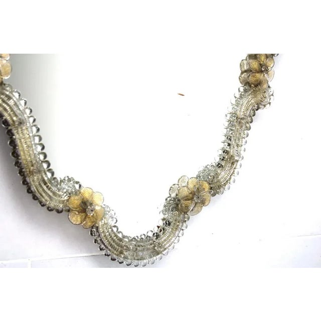 1950s Venetian Murano Glass Wall Mirror, 1950s For Sale - Image 5 of 8