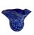 Modern Vintage Hand Blown Murano Style Cobalt Blue Handkerchief Vase For Sale - Image 3 of 13