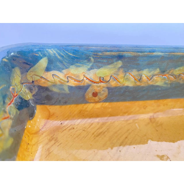 Earthenware Oven Dish with Flower Decoration, 1960s For Sale - Image 6 of 9