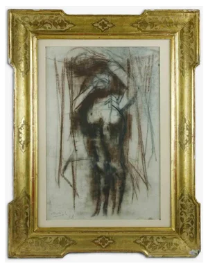 Carlo Mattioli, Nude, Original Drawing, 1958
