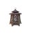 Vintage Japanese style pagoda lantern made of cast iron, 1960-1970 . The lantern has a beautiful weathered rust patina and...
