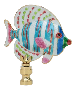 Striped Reef Fish Lamp Finial
