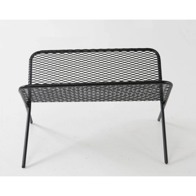 1960s Woodard Style Mid-Century Iron Mesh Magazine Rack For Sale - Image 5 of 11