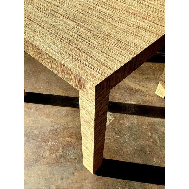 Vintage Boho Grasscloth Game Table For Sale - Image 4 of 9