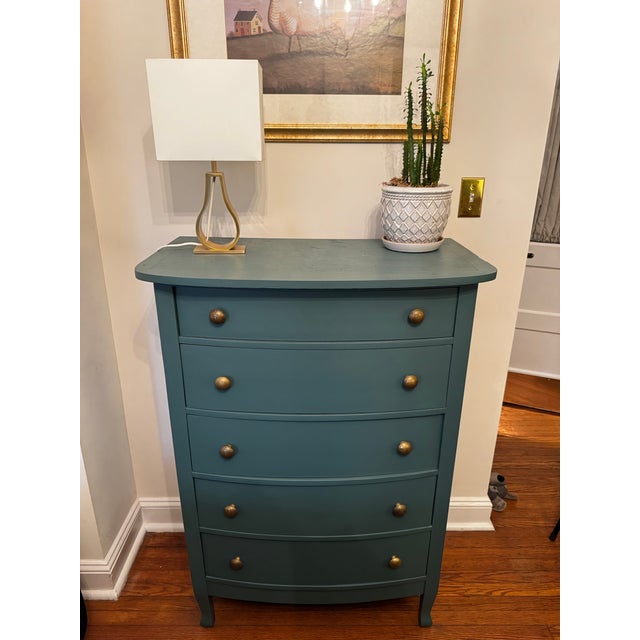 Vintage 5-Drawer Chest, Hand-Refinished in Hidden Gem For Sale - Image 4 of 9