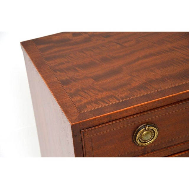 Wood Antique Georgian Inlaid Chest of Drawers, 1930s For Sale - Image 7 of 12
