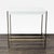 2020s West Elm Zane Modern White Compact Desk With Brass Metal Frame For Sale - Image 5 of 7