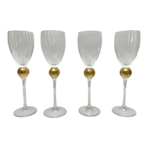VIntage and Rare Union Street Glass. Gold Wine Manhattan 9.5" H X 2.5"
