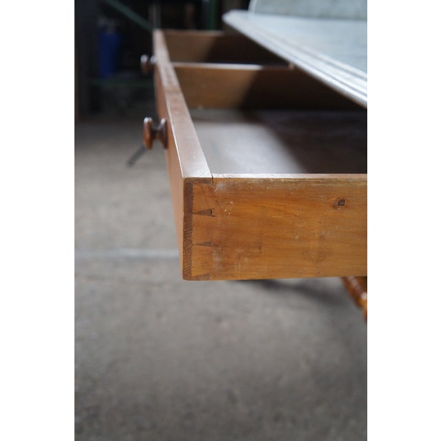 White Antique Victorian Walnut Marble Washstand Dry Sink Drybar Parlor Stand 48" For Sale - Image 8 of 16