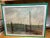 Paper Large Coastal Vintage Watercolor Painting of a Pier Waterfront Landscape "End of the Pier", Newly Framed For Sale - Image 7 of 9