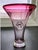 Pink Vintage Sergio Pagnin Chalet Art Glass Cranberry Vase, Original Sticker For Sale - Image 8 of 9