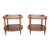 1960s Baker Round Walnut Side Tables, a Pair For Sale