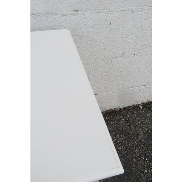 White Broyhill Hollywood Regency Faux Bamboo Nightstands End Tables a Pair 6239 For Sale - Image 8 of 18