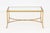Maison Bagues Gilt Bronze Coffee Table, with glass top and laurel leaf motif. 17" H x 35" W x 20" D. Provenance: From an...