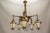 Art Deco Bronze and Frosted White Glass Five-Light Chandelier, France, 1925 For Sale - Image 15 of 18