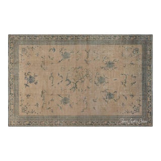 High-quality 1930s Indian Golden Yellow Handmade Wool Rug For Sale