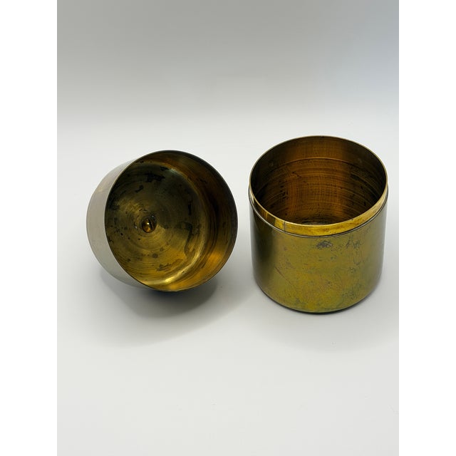 American Vintage Brass Eagle Lidded Canister – Sculptural Bird Box / Hollywood Regency Decor For Sale - Image 3 of 6