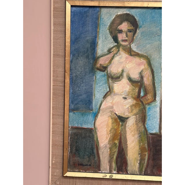 Gunnar Svensson, Nude Study, 1964, Oil on Canvas, Framed For Sale - Image 11 of 18