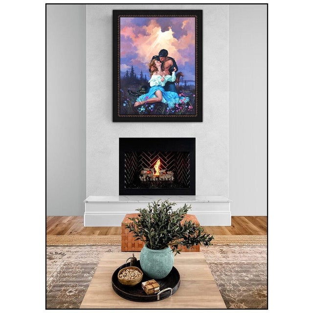 Message us to inquire about custom framing options! (Included for free with every purchase) The artwork here, "Lovers...