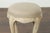 Pair of French Midcentury Walnut Stools with Cabriole Legs and New Upholstery For Sale - Image 11 of 12