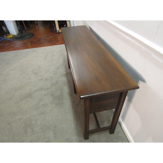 Traditional Solid Oak Sofa or Console Table For Sale - Image 3 of 7