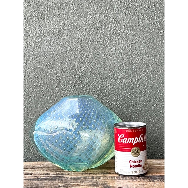 Glass Vintage Italian Art Glass Vase For Sale - Image 7 of 12