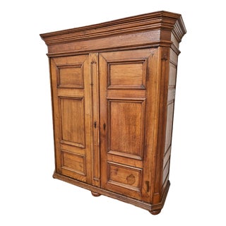 Antique Oak Wardrobe, 19th Century For Sale