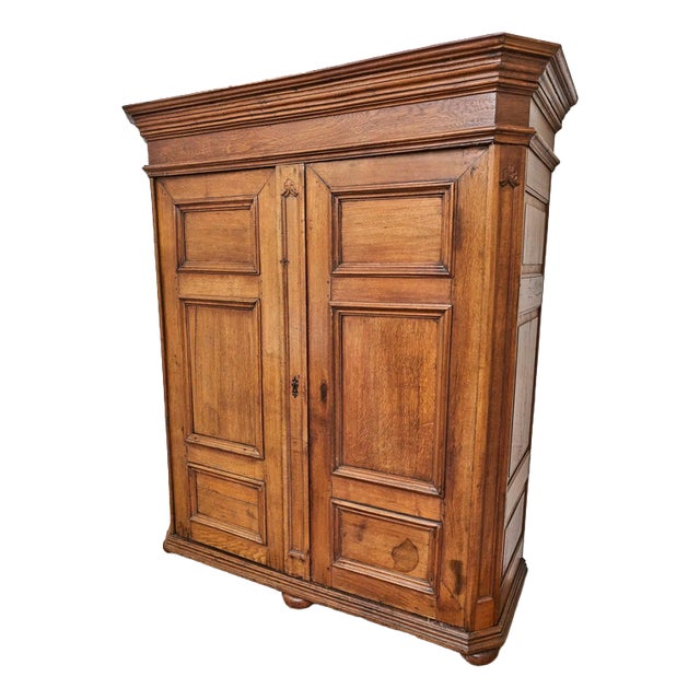 Antique Oak Wardrobe, 19th Century For Sale
