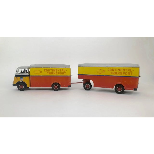 Arnold, DAF " Continental Transport " delivery van . This tin truck set,was made in the 1950 's by Arnold ,in West...